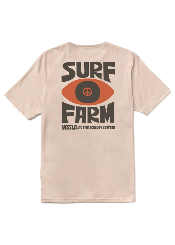 Vissla Tec Surf Farm Organic Tee in Bone