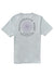 Vissla Psycho Surf tee in Grey Mist with psychedelic back graphic.