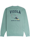 Vissla Raised By Waves Crew Fleece, smokey jade