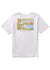 Vissla Bali Belly Premium PKT Tee in white with tropical back graphic.