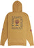 Back view of Vissla Seekers Eco Zip Hoodie Fleece in Husk with graphic design.