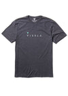 Vissla Caliper Comp Lite Eco Performance Tee in Black Heather, front view.