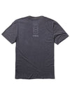 Vissla Caliper Comp Lite Eco Performance Tee in Black Heather, back view.