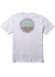 Back view of Vissla Surf Check Comp Lite Eco Performance Tee in white with graphic design.