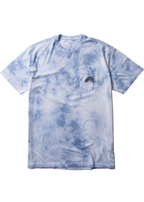 Vissla Ecology Center Rainbow SS PKT Tee - Light Blue Tie Dye