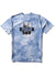 Vissla Neu Wave Tee in cool blue with tie-dye design and bold graphic print.