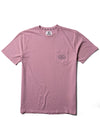 Front view of Vissla Buckled Ss Pkt Tee in dusty rose with pocket detail.