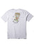 Vissla Parrodise SS PKT Tee in white with tropical skull graphic on back.