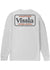 Vissla Coastwide white long sleeve tee with back graphic design.