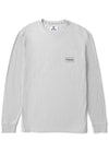 Vissla Coastwide white long sleeve tee with front pocket logo.