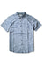 Alohadios Eco Ss Shirt in Dusk with bold all-over text design, front view.