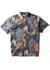 Vissla Chuns Eco SS Shirt in black with vibrant floral design, front view.