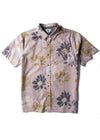 Vissla Chuns Eco SS Shirt in mauve with floral print, front view.