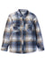 Vissla Eco-Zy Polar Flannel shirt in sea water plaid design.