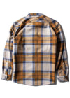 Back view of Vissla Eco-zy LS Polar Flannel in Dark Honey.