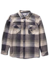 VIssla Eco-Zy Ls Polar Flannel in vintage green with plaid design.