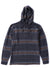 Vissla Descanso Eco Hooded Popover in phantom, front view with striped design.