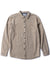 Vissla Shaper Eco Flannel in dark sand, long sleeve shirt with button-down front.