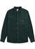 Vissla Doheny Woven Shirt in evergreen, front view with button-up design.