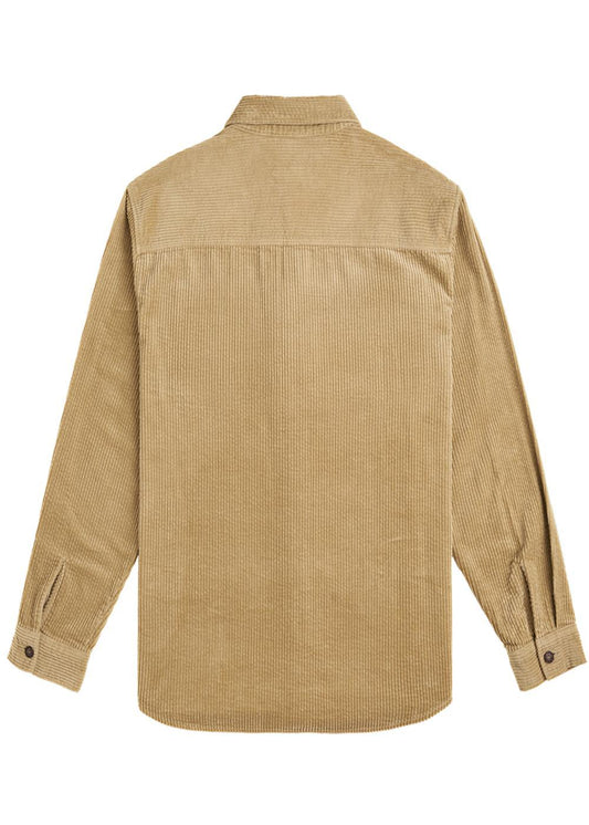 Vissla Blink Woven Shirt in light khaki, back view showcasing clean design.