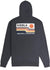 Vissla Coastal Eco Hoodie Fleece in Grey Heather with retro graphic on back.