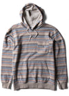 VIssla Trapper Po Hoodie Fleece with striped design and front pocket.