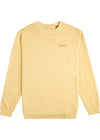 Vissla Offshore Pleasure Crew Fleece in bright sulfur with minimal front design.