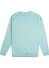 Back view of Vissla Vibration Hemp Crew Fleece in light green.