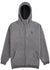 Vissla Eco-zy Polar Zip Hoodie Fleece in charcoal, front view.