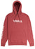 Vissla Coastal Eco Hoodie Fleece in Picante with front logo and kangaroo pocket.