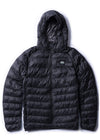 Vissla Pacific Packable Eco Puff Jacket in black, front view.