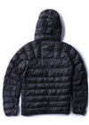 Vissla Pacific Packable Eco Puff Jacket in black, back view.