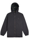 Vissla Breaker's Reversible Jacket in black with hood and zip closure.