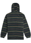 Back view of Vissla Breaker's Reversible Jacket with striped fleece design.