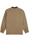 Back view of Vissla Peterson Jacket in dark khaki with a clean design.