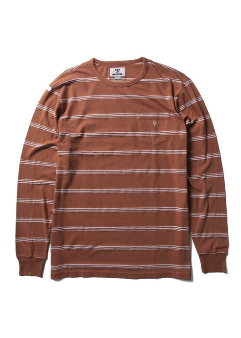 Vissla Kaulike LS Pocket Tee- Terracotta