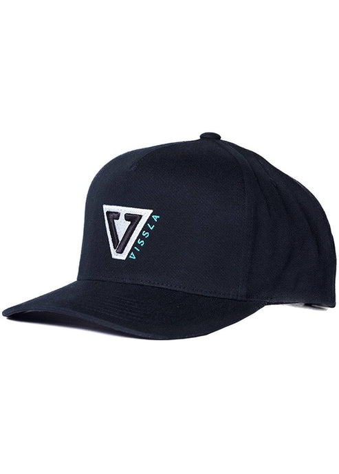 Vissla Team Hat in black with embroidered logo on the front panel.