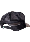 Back view of Vissla Spectrum Eco Trucker Hat in KHA with adjustable mesh panel.