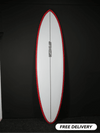 Dufeu shapes mid length surfboard 6'10