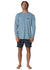Vissla Pro Comp Ls Sun Shirt in Faded Denim