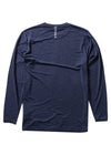 Vissla Twisted Eco L/S Lycra in dark naval heather, back view.