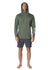 Vissla Twisted Eco Hooded Ls Sun Shirt in Army Heather