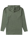 Vissla Twisted Eco Hooded Ls Sun Shirt in Army Heather, view 3