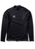 Vissla Warm Seas Eco LS Lycra in black, front view with logo detail.