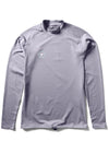 Vissla Warm Seas Eco LS Lycra in grey, front view with long sleeves.