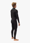 Back view of Vissla 7 Seas Comp 2-2 Full Chest Zip wetsuit in black.