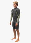 Vissla Natural Seas 2-2 LS Spring wetsuit, side view, durable and flexible shorty design.