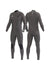 VIssla 7 Seas Comp 4-3 Chest Zip Full Suit in graphite, front and back view.