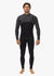 Vissla High Seas II 3-2 full chest zip wetsuit in charcoal, front view.