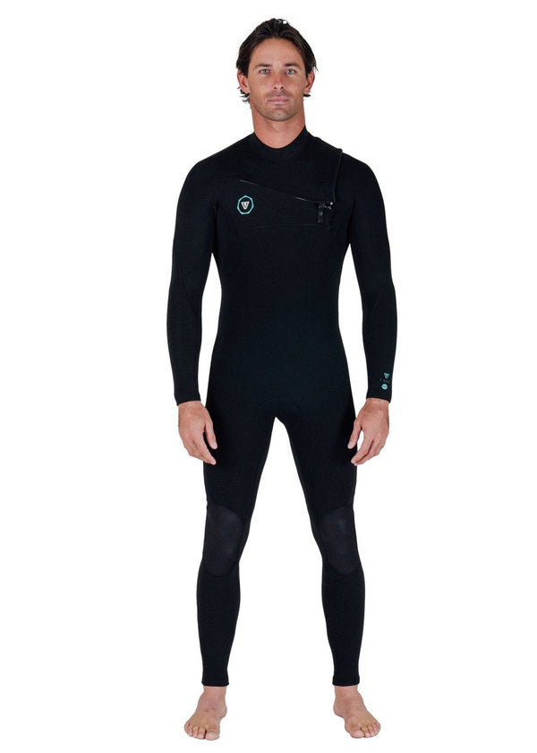 Vissla 7 Seas 3-2 Full Chest Zip in Black